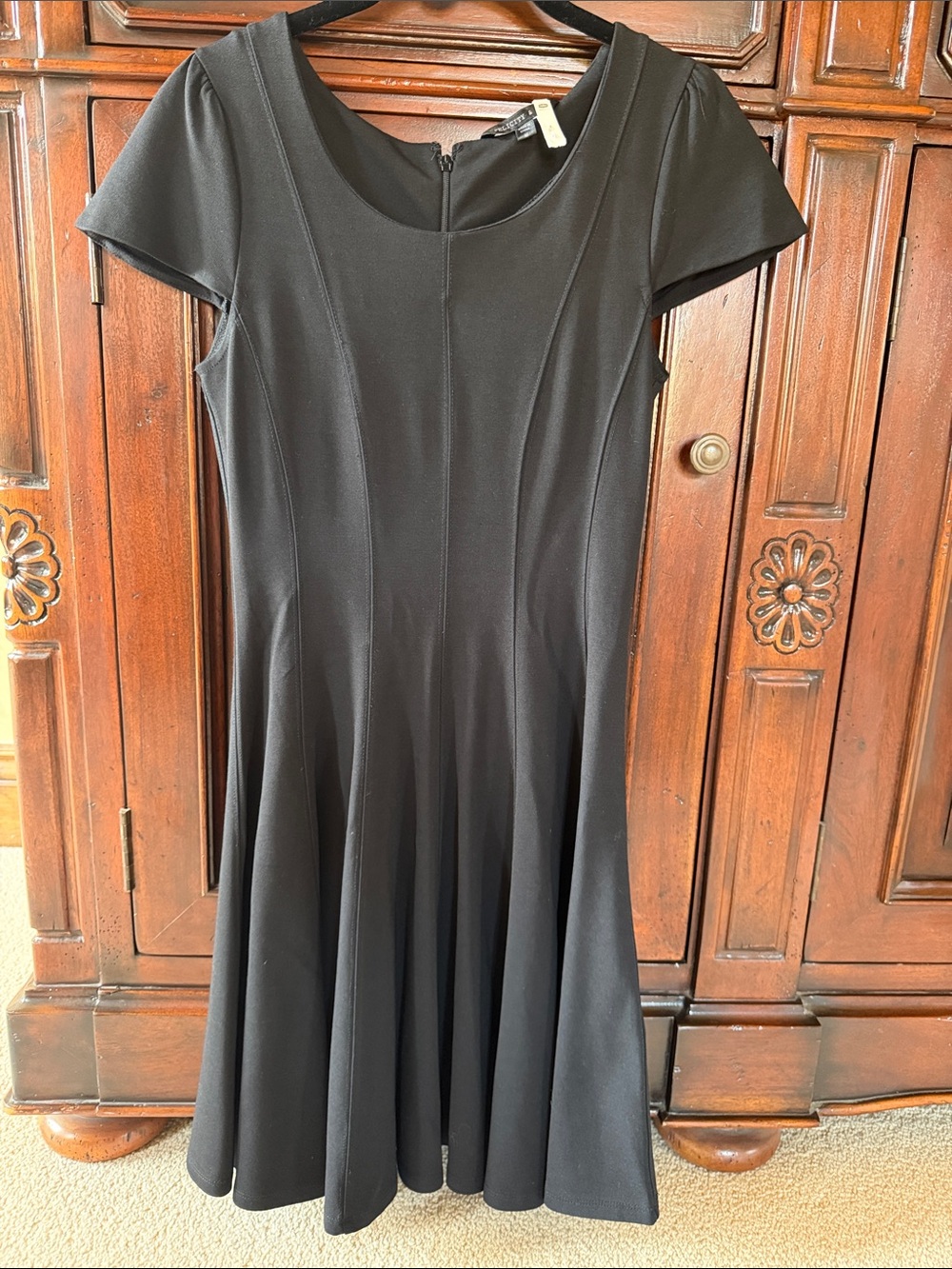 Felicity & Coco Black Fit-and-Flare Midi Dress